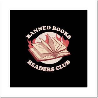 Banned Books Readers Club Librarian Reading Bookworm Posters and Art